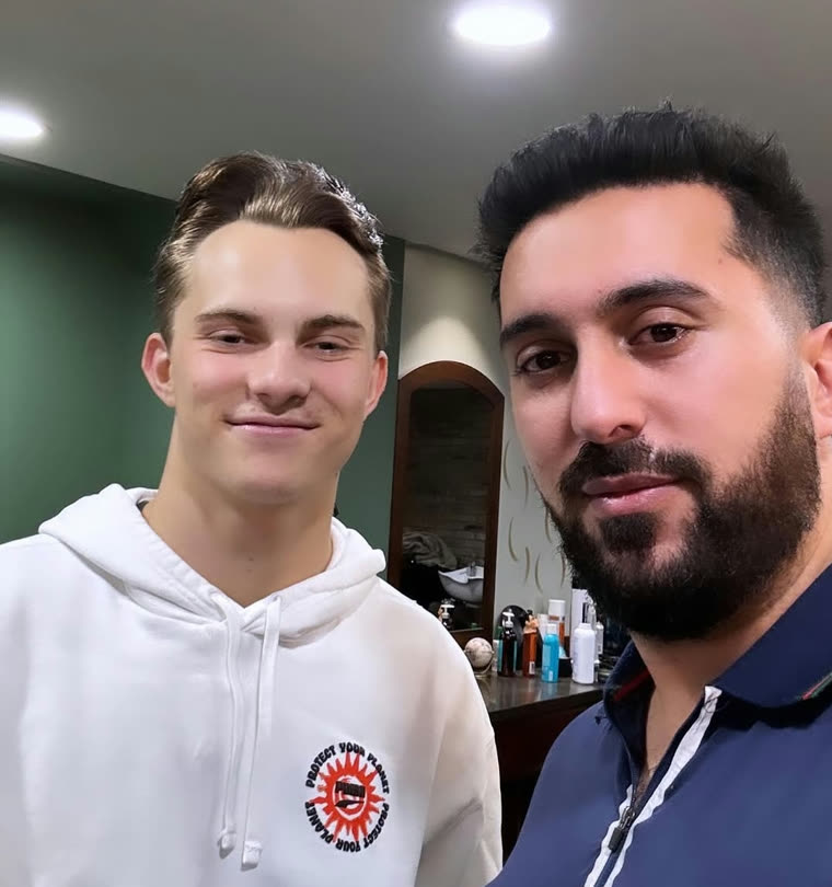 A regular and his barber